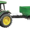 Tractor John Deere 5115M con remolque