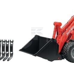 Pala cargadora compacta Schäffer 2034 con accesorios
