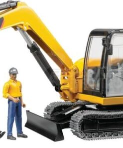 Miniexcavadora CAT + obreros