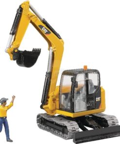 Miniexcavadora CAT + obreros