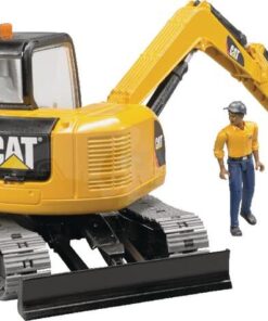 Miniexcavadora CAT + obreros