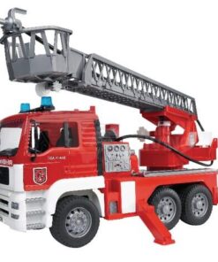 Camión de bomberos con grúa y sirena MAN