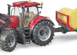 Case IH Optum 300 CVX con cargador frontal y remolque