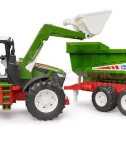 Roadmax tractor con cargador frontal y remolque
