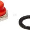 Semicapuchón para interruptor pulsador rojo 12 mm