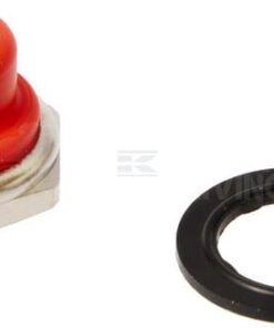 Semicapuchón para interruptor pulsador rojo 12 mm