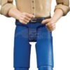 Hombre con pantalones azules