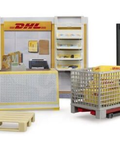 Tienda DHL con carretilla para palets manual, bworld