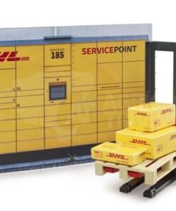 Tienda DHL con carretilla para palets manual, bworld
