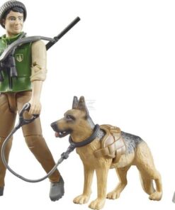 Guardabosques con perro y equipo