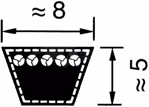 Correa trapezoidal 8x700, Optibelt