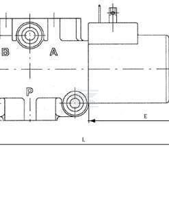 Válvula DFE10 3/2, 12 VCC 1/2