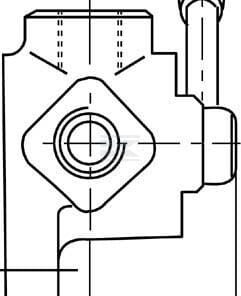 Válvula de 6 vías T 1/2 BSP 21 Válvula de 6 vías L 1/2 BSP
