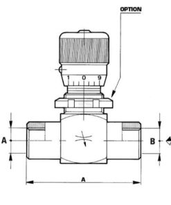 Válvula de estrangulación M-12-PV-P-V-3/4