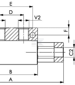 Válvula antirretorno pilotada 3/8''