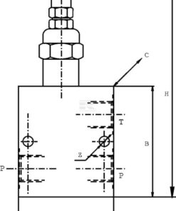 Válvula limitadora de presión 14 Pressure relief valve Steel FPM D 70 CB P 1/2 S 35