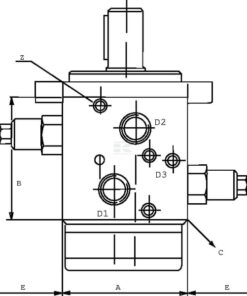 Counter balance valve OMP/OMR FPO 50 DF D2 1/2 U 35