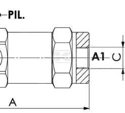 Válvula antirretorno pilotada 3/8''