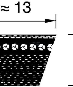 Correa trapezoidal AX63 13x1630mm, Optibelt