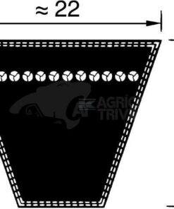 Correa trapezoidal SPC 22x2650mm, Optibelt