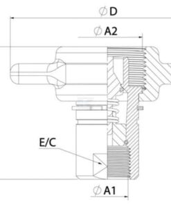 Racor rápido a rosca con aletas, hembra 1" BSP