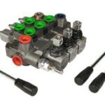 Válvula distribuidor monoblock 3 servicios: 2x 2-posiciónes, 1x  1-posición, 1/2"