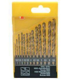 Juego de brocas Ø1.5-6.5mm, titanio (5 uds.)