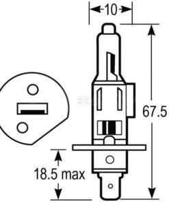 Bombilla halógena h1 55w 12v