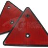 Reflector rojo triangular 140x160mm dist. orificios: 70mm ø5mm (2 uds.)