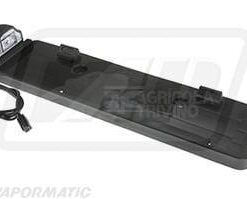 Soporte de matrícula LED, para matrícula 520x110 mm, 12-24V, rectangular, sistema click connect (Jaeger)