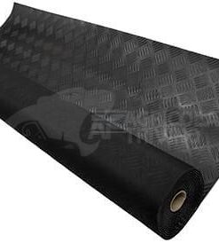 Alfombrilla goma, patrón cuadrados 5mx1.2mx3mm (rollo 5m)