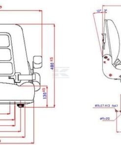 Asiento con suspensión mecánica, para carretilla elevadora 3 Asiento con suspensión mecánica, para carretilla elevadora