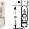Bombilla indicadora/panel 12V 2.3W (10 uds.)