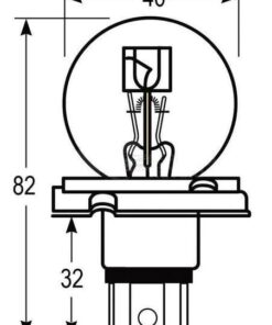 Bombilla faro R2 12V 45/40W (10 uds.)
