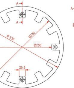Wheel ring diameter 350mm