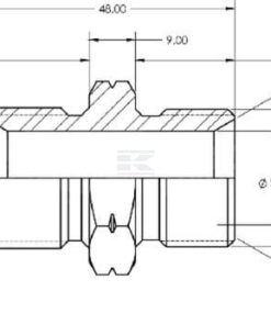 Adaptador recto BSP / métrico M-M 3/4