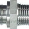 Straight Adaptor M 1/4" BSP x 1/2" NPT SS