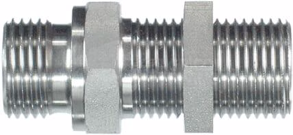 Straight Bulkhead adaptor M/M 1" BSP SS 2 Straight Bulkhead adaptor M/M 3/8" BSP SS