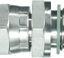 Espárrago macho giratorio 9/16" JIC x 1/4" BSP acero inox.