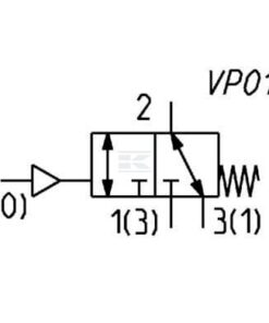 Válvula 3/2, monoestable