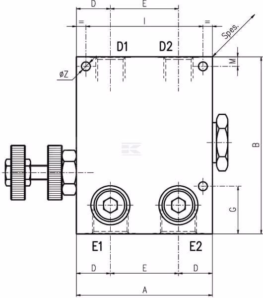 Válv. control caudal 2 vías DA 6 Válv. control caudal 2 vías DA