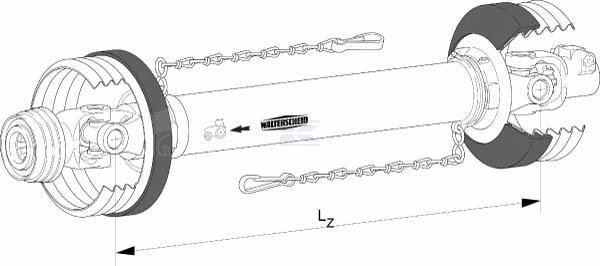 Transmisión TDF W2200, L: 560 mm, Walterscheid