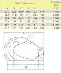 Gancho para cuerda soldable 1,1 t 4 Gancho para cuerda soldable 1,1 t