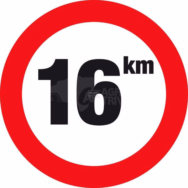 Señal 16 km metal 1 Señal 16 km metal