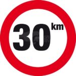 Placa 30 km tipo holandés