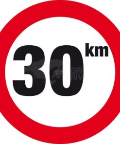 Placa 30 km tipo holandés