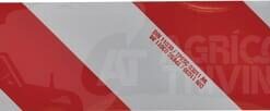 Adhesivo indicador de peligro del vehículo derecho 846 x 141 mm ECE Mazon