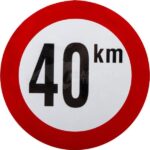 Adhesivo 40 km Bélgica 210 mm