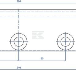 Cuchilla picadora 280x80x9