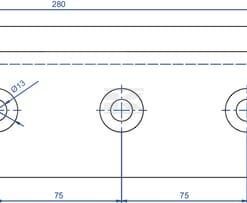 Cuchilla picadora 280x90x13/11,5 6 Cuchilla picadora 280x90x13/11,5